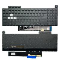 Клавиатура для ноутбука ASUS TUF Gaming F15 FX507 чёрная, с подсветкой, RU (MZ)